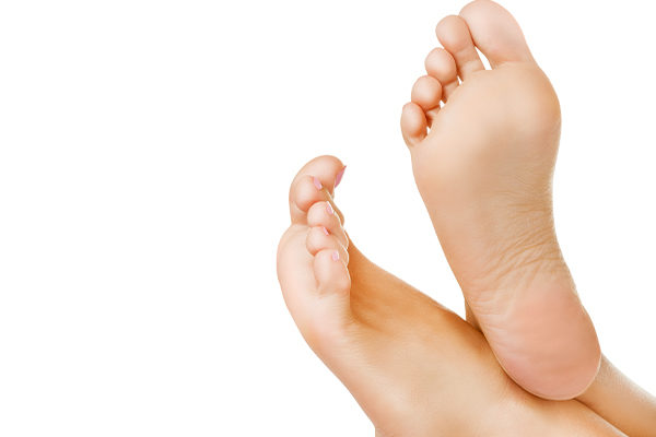 Photo of woman's soft bottom of feet