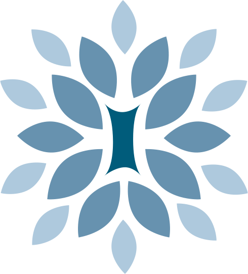 Blue Flower icon of Louisiana Women's Aesthetics logo